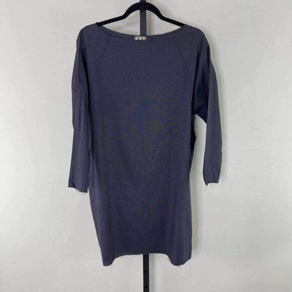 Y2K Douuod Women’s Navy Raw Hem Pocket Classic Look Mini Shift Dress Size 10
